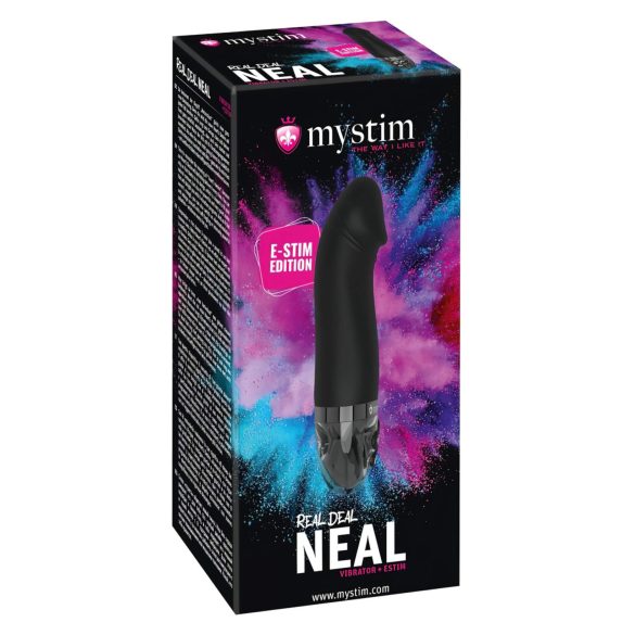 mystim Real Deal Neal E-Stim - nabíjecí elektro vibrátor (černý)