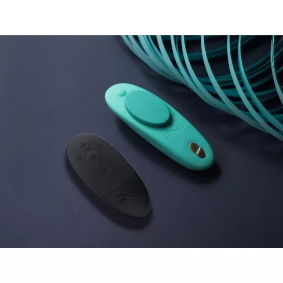 We-Vibe Moxie+ - nositelný klitoriální vibrátor s aplikací a dálkovým ovládáním (tyrkysový)