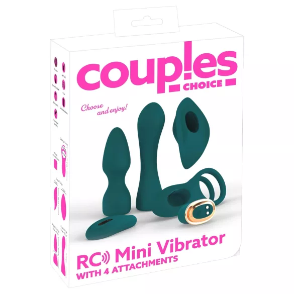 Couples Choice - 4v1 variabilní vibrační dálkově ovládaný vibrátor (tyrkysový)