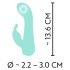 Cuties Mini 4 - nabíjecí, vodotěsný zaječí vibrátor (zelený)