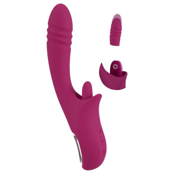Javida Licking & Thrusting - lízací a pohybující se vibrátor (fialový)