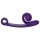 Snail Vibe Curve - 2v1 dráždidlo na klitoris a vibrátor (fialová)