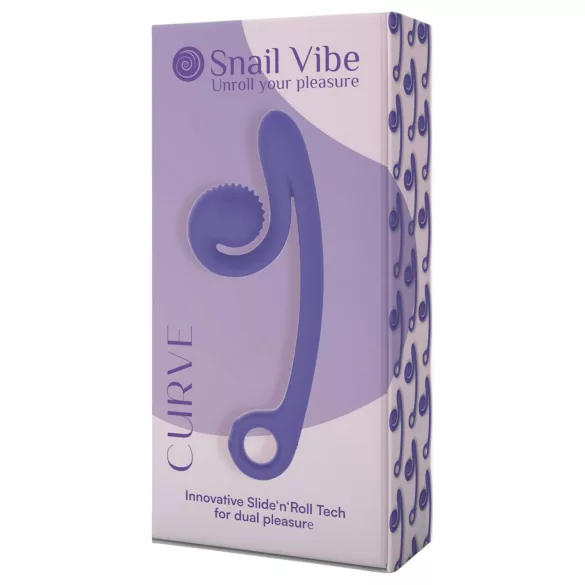 Snail Vibe Curve - vibrátor a stimulátor klitorisu 2v1 - fialový