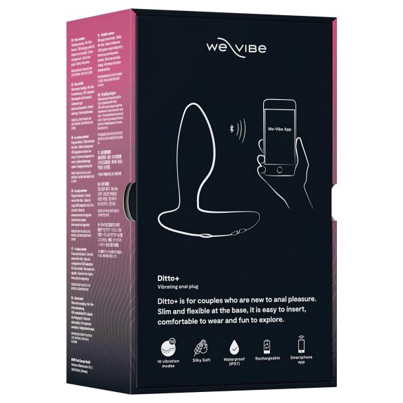 We-Vibe Ditto+ - anální vibrátor - chytrý, dobíjecí - černý