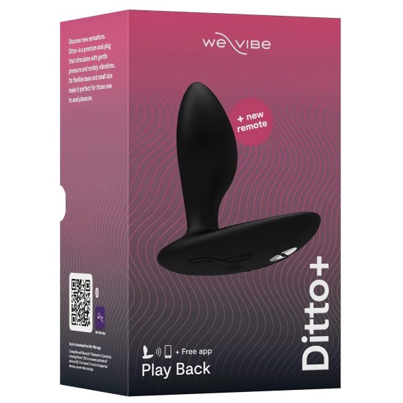We-Vibe Ditto+ - anální vibrátor - chytrý, dobíjecí - černý