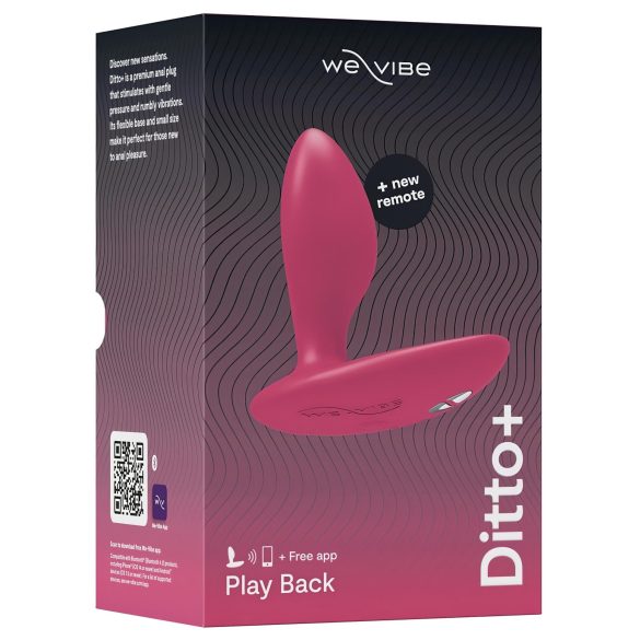 We-Vibe Ditto+ - chytrý anální vibrátor s baterií (růžový)