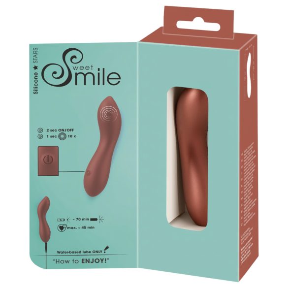 Smile - flexibilní mini vibrátor na G-bod (bronz)
