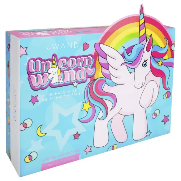 le Wand Unicorn - masážní vibrátor sada - duhová barva