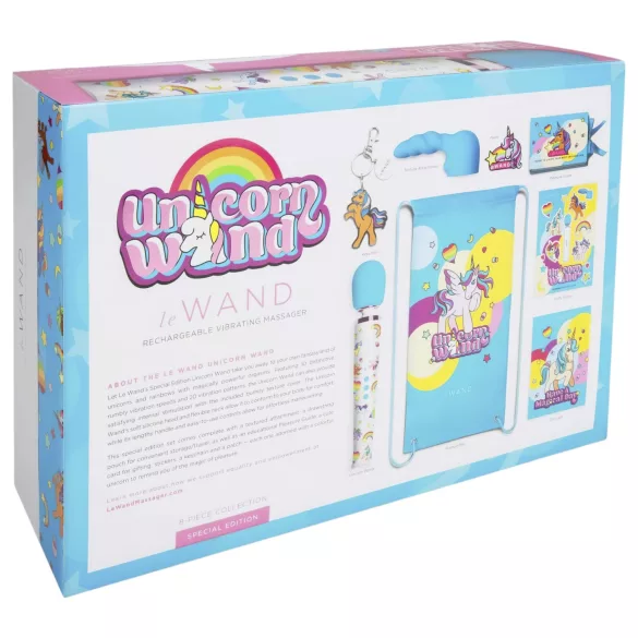 le Wand Unicorn - masážní vibrátor sada - duhová barva
