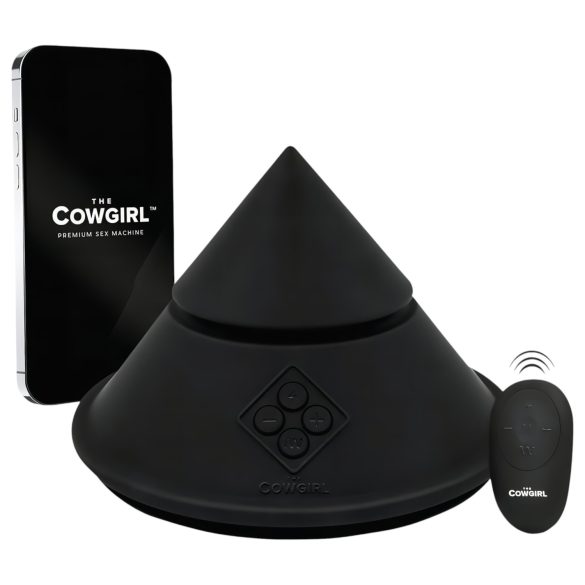 Cowgirl kužel - chytrý sex stroj s různými nástavci (černý)