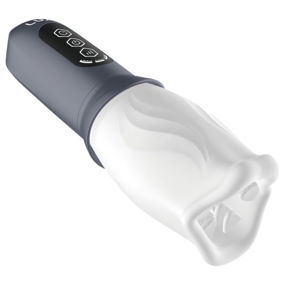 LUX Active First Class - rotační hlavice masturbátor (bílá-šedá)