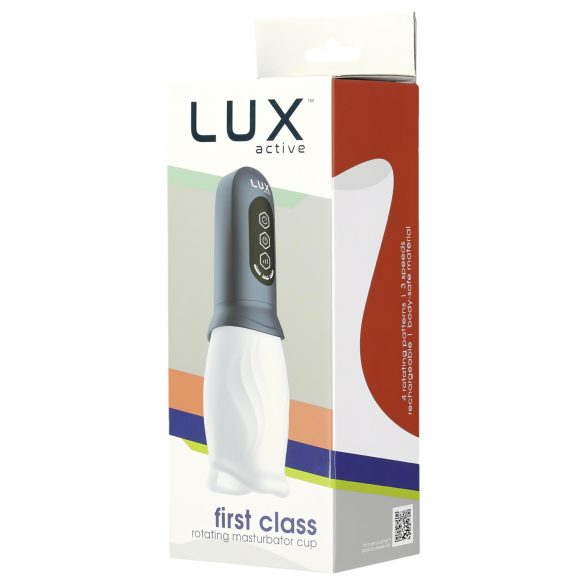 LUX Active First Class - rotační masturbátor - bílá/šedá