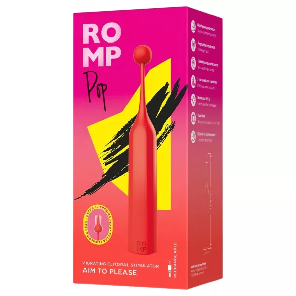 ROMP Pop - mini vibrátor na klitoris - červený