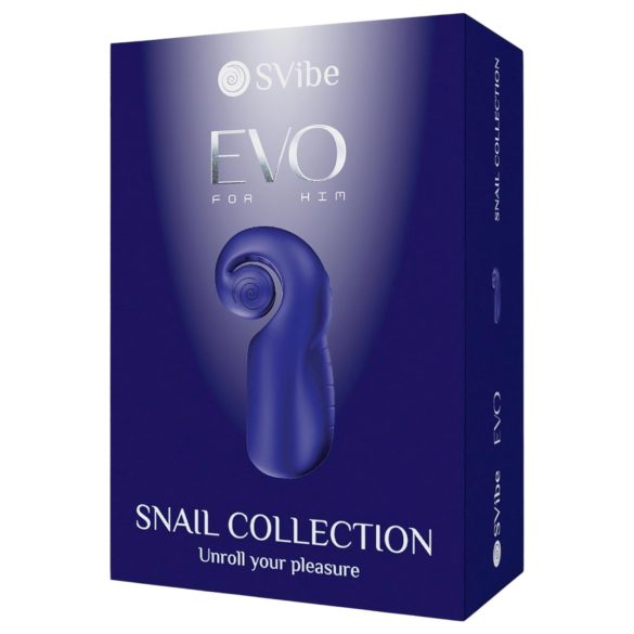 SVibe EVO - vodotěsný, akumulátorový masturbátor (modrý)
