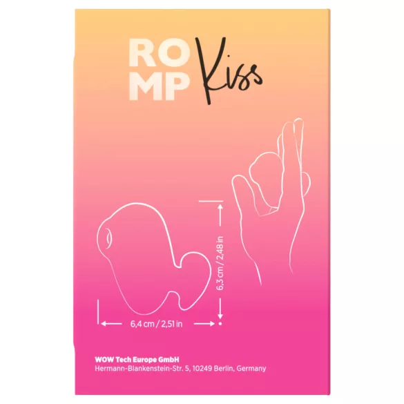 ROMP Kiss - vibrační stimulátor klitorisu s vlnami vzduchu (růžový)