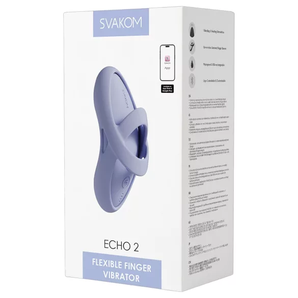 Svakom Echo 2 - prstem ovládaný vibrátor s aplikací (modrý)