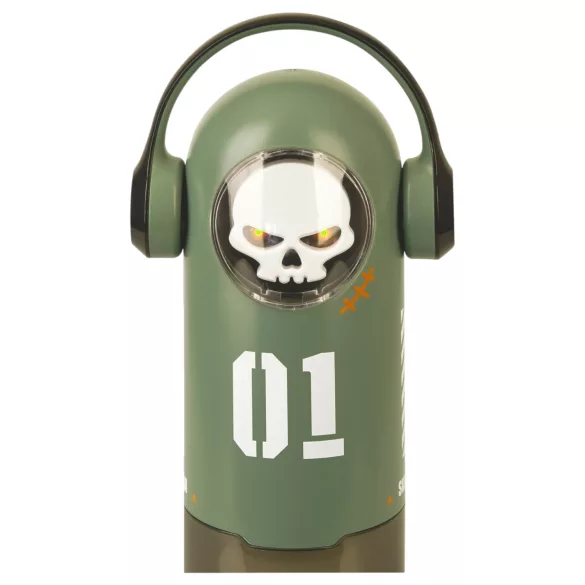 Rebel Skull - tlačící a vibrační masturbátor (zelený)
