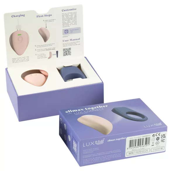 LUXUS Climax Together by Kiiroo - magnetická, aplikací ovládaná sada párového vibrátoru