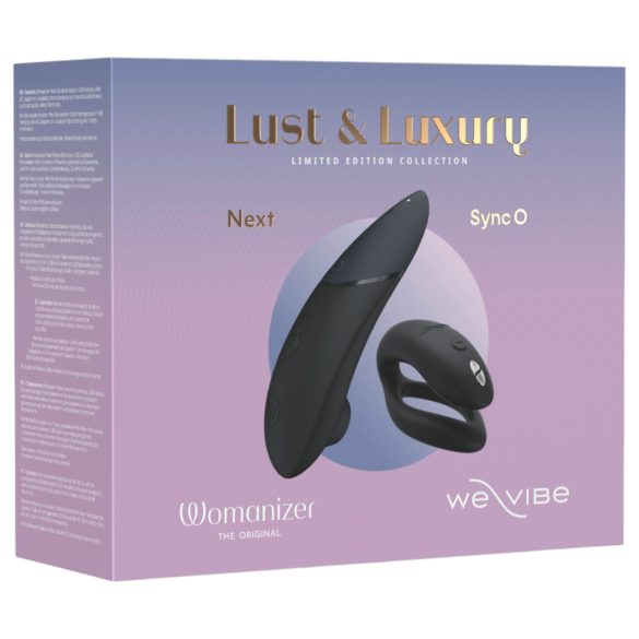 Womanizer Lust&Luxury - sada vibrátorů pro klitoris a páry (černá)