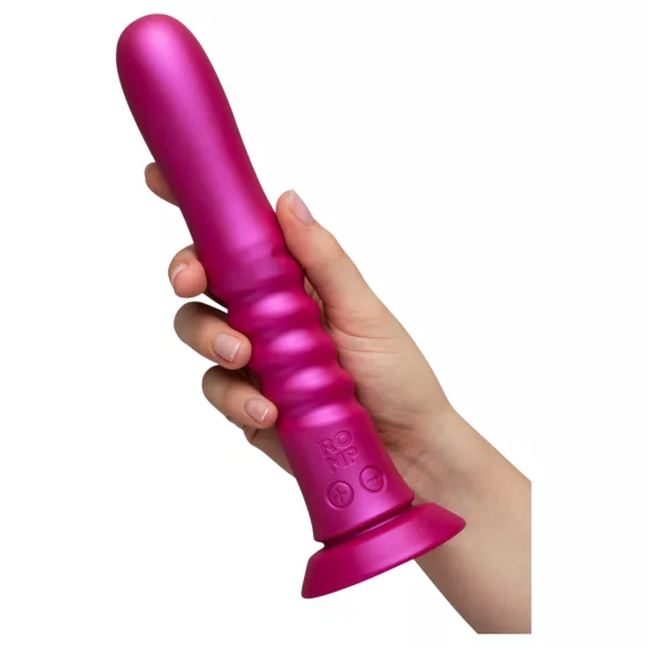 ROMP Jiggle - tlačný vibrátor s přísavkou (růžový)