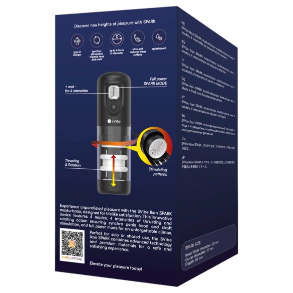 Snail Vibe Ikon Spark - automatický masturbátor - černý