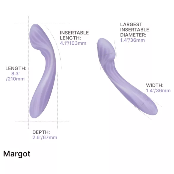 Svakom Margot - dvoumotorový vibrátor na G‑bod (fialový)