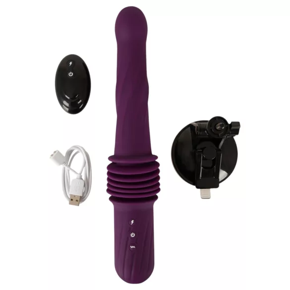 You2Toys - dálkově ovládaný zahřívací přirážecí vibrátor (fialový)