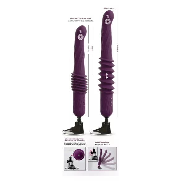 You2Toys - dálkově ovládaný zahřívací přirážecí vibrátor (fialový)