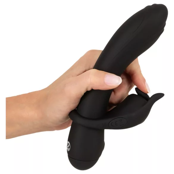 Couple Choice - vibrační kroužek na penis a G-bod - silikon šedý
