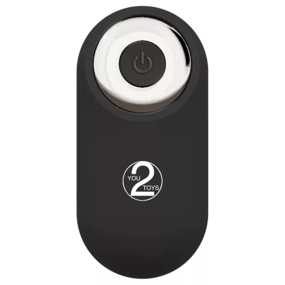 You2Toys - dálkově ovladatelný dvojitý připínací vibrátor (černý)