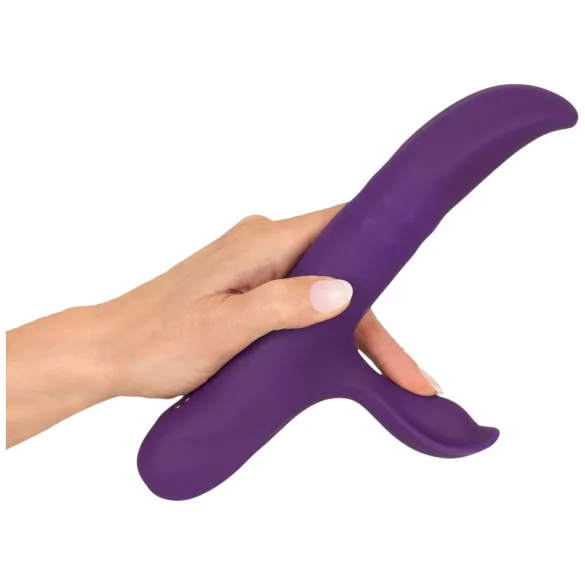 You2Toys - kývavý vibrátor s pohyblivým kroužkem a ramenem na stimulaci klitorisu (fialový)