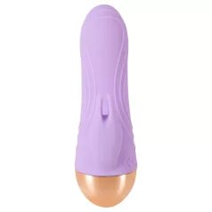   Cuties - akumulátorový, vodotěsný mini vibrátor s dráždičem klitorisu (fialový)