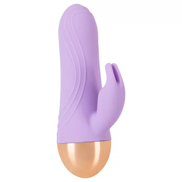 Cuties - akumulátorový, vodotěsný mini vibrátor s dráždičem klitorisu (fialový)