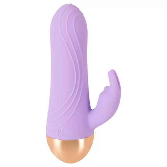 Cuties - akumulátorový, vodotěsný mini vibrátor s dráždičem klitorisu (fialový)
