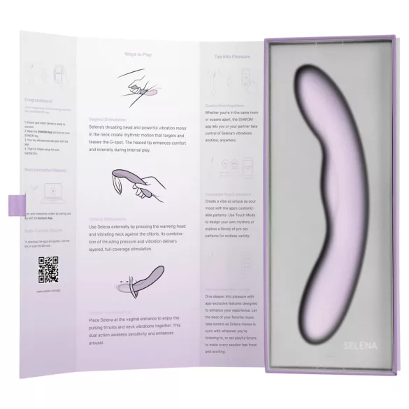 Svakom Selena - zahřívací, přirážející vibrátor na bod G (fialový)