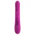Sweet Smile - vibrační dildo s rotující klitorální pákou (růžové)