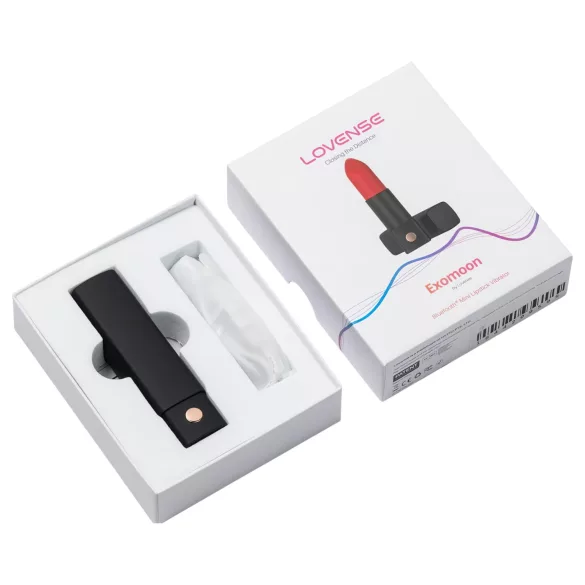 Lovense Exomoon - minivibrátor ve tvaru rtěnky (černý)
