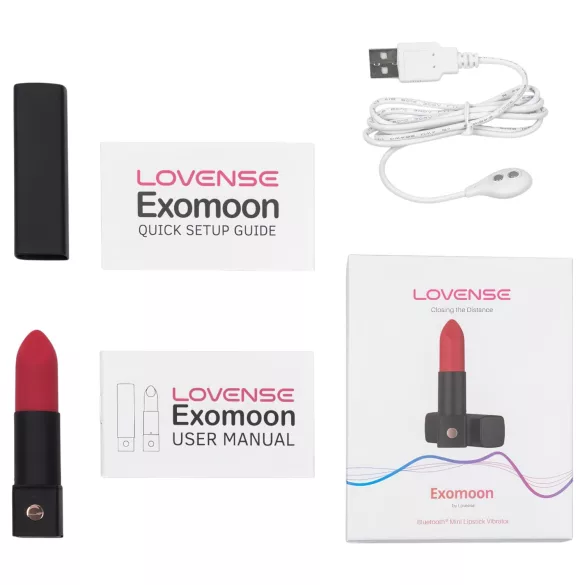 Lovense Exomoon - minivibrátor ve tvaru rtěnky (černý)