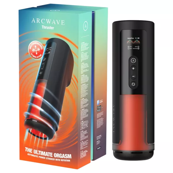 Arcwave Thruster - tlačný a rotační automatický masturbátor (černý)