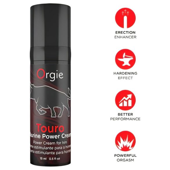 Orgie Touro Power - krém na podporu erekce - 15 ml