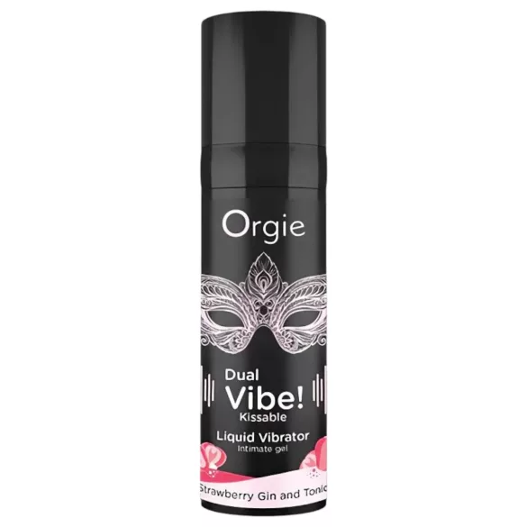 Orgie Dual Vibe - unisex tekutý vibrátor - Jahoda - Gin Tonic (15 ml)