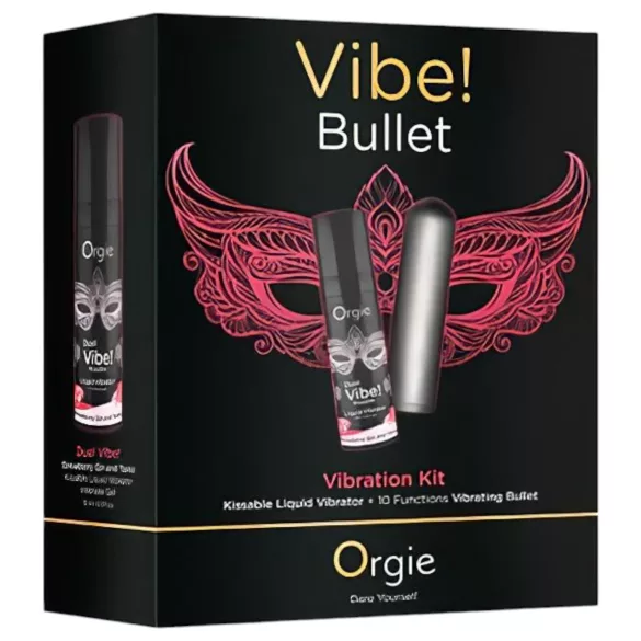 Orgie - mini vibrátor sada - šedá