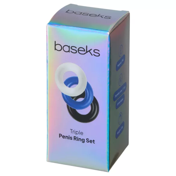 Baseks - sada pružných erekčních kroužků (3 ks)