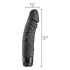 Baseks - realistický vibrátor ve tvaru penisu (černý) - 19 cm