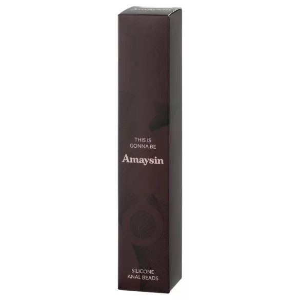 Amaysin - silikonový anální korálkový řetěz (černý)