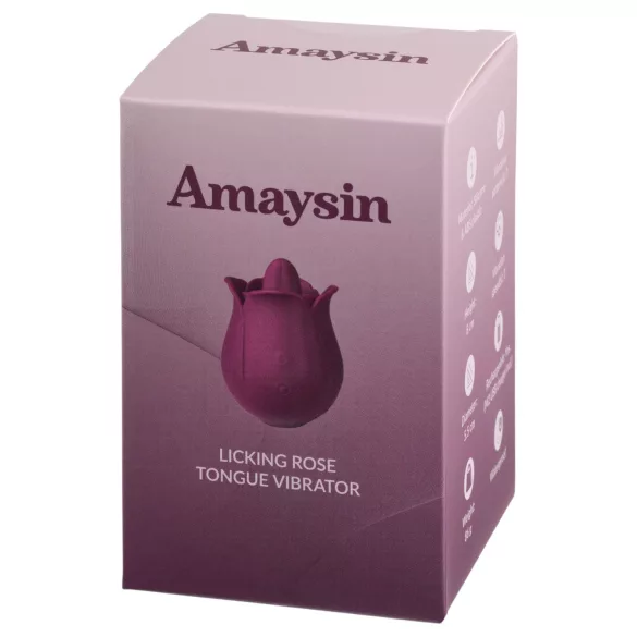 Amaysin - jazýčkový růžový vibrátor na klitoris (fialový)