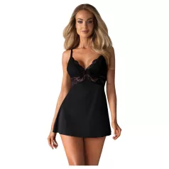 Obsessive - krajkový babydoll a tanga (černá)
