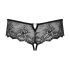 Obsessive Merossa - dámská tanga s otevřeným designem a kamínky - černá - 2XL/3XL