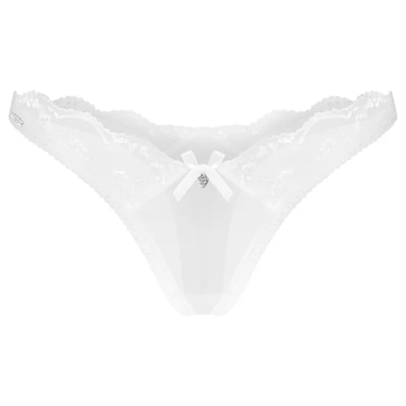 Obsessive Weddya - krajkové tanga (bílé) - L/XL