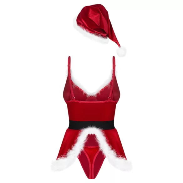Obsessive Hot Santa - tří dílný mikulášský kostým pro ženy (červený) - L/XL